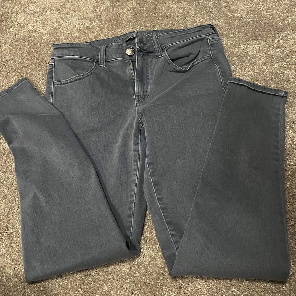 Grey straight leg jeggings